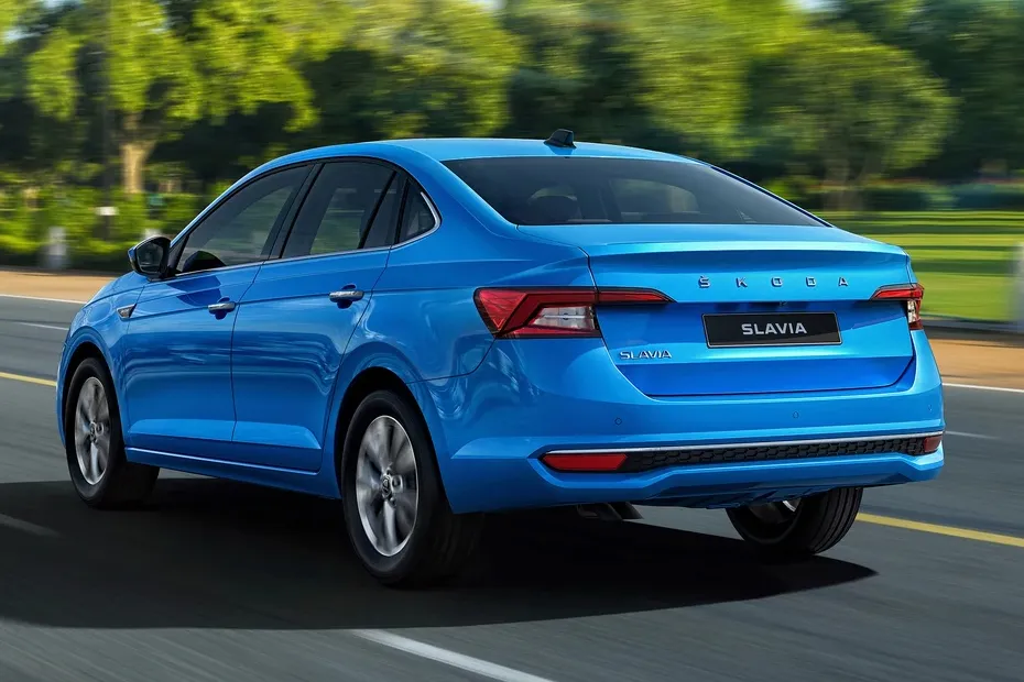 blue Škoda Slavia for self drive car rental Jaipur